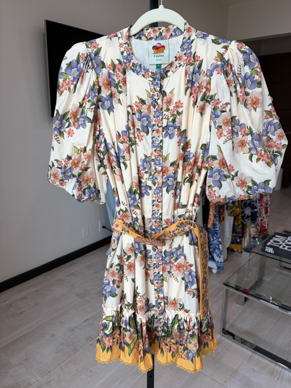 Farm Rio: Sand Hilo Stripes Mini Dress - Picture 8 of 10